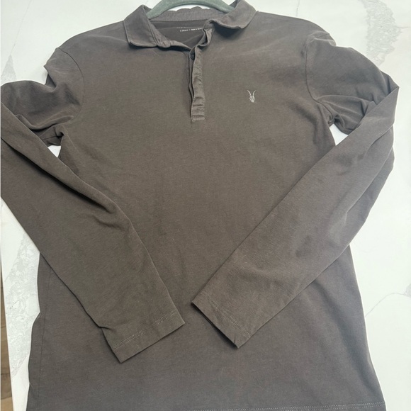 ALLSAINTS Brace Long Sleeve Polo Mens Size XS - Picture 1 of 9